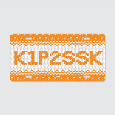 Vanity License Plate for Knitters, Knit License Plate